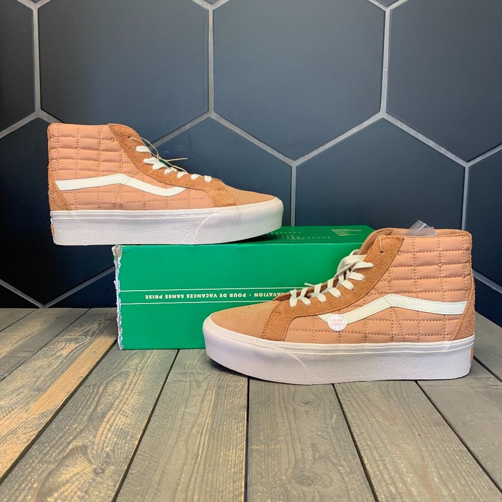<New W/ Damaged Box! Vans Sk8 Hi Reissue Joe Fresh Goods Camel Brown Size 12